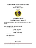 Phân tích động học cơ cấu hành tinh kiểu simpson trong hộp số tự động 