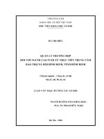 Quản lý trường hợp đối với người cao tuổi từ thực tiễn trung tâm bảo trợ xã hội bình định, tỉnh bình định 