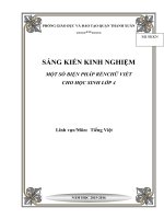 SKKN mot so bien phap ren chu viet cho hoc sinh lop 4 