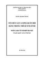 Tổ chức lực lượng quân đội đàng trong thế kỷ XVII   XVIII 