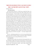 Một số giải pháp nâng cao chất lượng học tập bộ môn lịch sử bậc thpt 