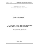 Nghiên cứu đa dạng di truyền một số loài thuộc chi trung quân (ancistrocladus) ở việt nam 