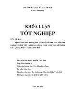 Nghiên cứu ảnh hưởng của các nhân tố sinh thái đến sinh trưởng của loài viết (mimusops elengi l) tại vườn ươm xã quảng lợi   quảng điền   thừa thiên huế 