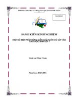 SKKN mot so bien phap huong dan giai toan co loi van cho hoc sinh lop 1 