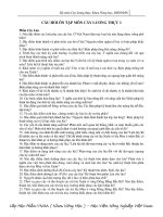 Câu hỏi ôn tập môn Cây lương thực 1