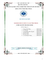 ĐẢM BẢO CHẤT LƯỢNG VÀ LUẬT THỰC PHẨM  chế biến mì ăn liền