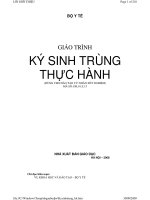 GIÁO TRÌNH   KÝ SINH TRÙNG THỰC HÀNH