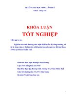 Nghiên cứu ảnh hưởng của mật độ lên tốc độ tăng trưởng và tỷ lệ sống của cá trắm đen (mylopharyngodon piceus richardson, 1846) tại thừa thiên huế 