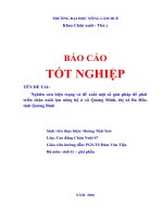 Nghiên cứu hiện trạng và đề xuất một số giải pháp để phát triển chăn nuôi lợn nông hộ ở xã quảng minh, thị xã ba đồn,  tỉnh quảng bình 