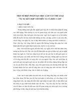 Một số biện pháp dạy học làm văn thể loại tự sự kết hợp với miêu tả và biểu cảm 