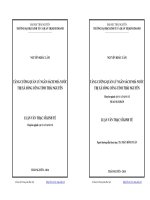 Tăng cường quản lý ngân sách nhà nước thị xã Sông Công tỉnh Thái Nguyên