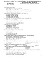 Đề thi minh họa và đáp án kì thi THPT quốc gia 2017 môn  địa lý 