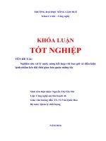 Nghiên cứu xử lý nước nóng kết hợp với bao gói và điều kiện lạnh nhằm kéo dài thời gian bảo quản măng tây 