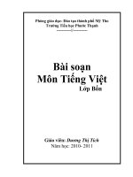 Bài soạn môn tiếng việt lớp 4 