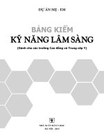 Bảng kiểm kỹ năng lâm sàng cho các trường cao đẳng và đại học
