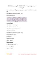 Giải bài tập trang 17, 18 SGK Toán 3: Luyện tập chung chương 1