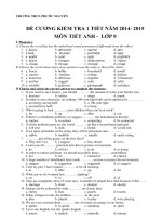 Đề cương ôn tập tiếng anh lớp 9