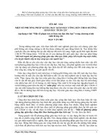 Một số phương pháp giảng dạy giáo dục công dân theo hướng giáo dục tích cực 