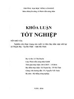 Thực trạng sản xuất và tiêu thụ nấm mộc nhĩ tại xã thạch hạ   tp hà tĩnh 