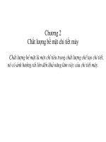 Bài Giảng Chất Lượng Bề Mặt Chi Tiết Máy