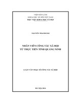 Nhân viên công tác xã hội từ thực tiễn tỉnh quảng ninh