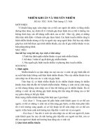 NHIỄM KHUẨN VÀ TRUYỀN NHIỄM