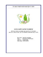 Nâng cao chất lượng quản lý văn bản quản lý nhà nước tại văn phòng ủy ban nhân dân huyện ý yên 