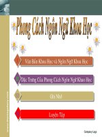 Tuần 5 phong cách ngôn ngữ khoa học 