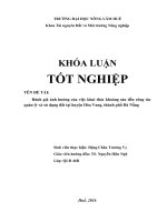 Đánh giá ảnh hưởng của việc khai thác khoáng sản đến công tác quản lý và sử dụng đất tại huyện hòa vang, thành phố đà nẵng 