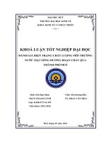 Đánh giá chất lượng môi trường nước mặt sông hương đoạn chảy qua thành phố huế 