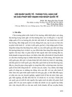 HỘI NHẬP QUỐC TẾ - THÀNH TỰU, HẠN CHẾ VÀ GIẢI PHÁP ĐẨY MẠNH HỘI NHẬP QUỐC TẾ
