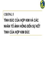 Tính Đúc Của Hợp Kim Và Các Nhân Tố Ảnh Hưởng Đến Sự Kết Tinh Của Hợp Kim Đúc
