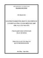Giải pháp marketing dịch vụ bảo hiểm xe cơ giới tại công ty bảo hiểm dầu khí khu vực tây nguyên  