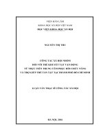 Công tác xã hội nhóm đối với trẻ khuyết tật vận động từ thực tiễn trung tâm phục hồi chức năng và trợ giúp trẻ tàn tật, thành phố hồ chí minh 