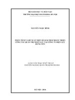Phân tích và đề xuất một số giải pháp hoàn thiện công tác quản tri nhân lực tại công ty điện lực hưng yên 