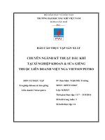 báo cáo thực tập sản xuất chuyên ngành kỹ thuật dầu khí tại xí nghiệp khoan  sửa giếng thuộc liên doanh việt nga vietsovpetro 