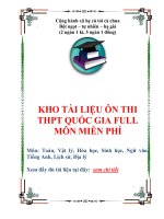 KHO TÀI LIỆU ôn THI THPT QUỐC GIA FULL môn MIỄN PHÍ