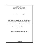 Quản lý trường hợp đối với trẻ em khuyết tật từ thực tiễn trung tâm phục hồi chức năng và trợ giúp trẻ tàn tật tại thành phố hồ chí minh 