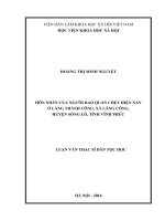 Hôn nhân của người dao quần chẹt hiện nay ở làng thành công, xã lãng công, huyện sông lô, tỉnh vĩnh phúc 