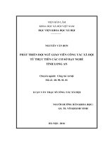 Phát triển đội ngũ giáo viên công tác xã hội từ thực tiễn các cơ sở dạy nghề tỉnh long an