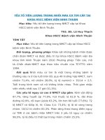 Yếu tố tiên lượng trong nhồi máu cơ tim cấp tại khoa HSCC Bệnh viện Ninh Thuận