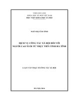 Dịch vụ Công tác xã hội đối với người cao tuổi từ thực tiễn tỉnh Hà Tĩnh