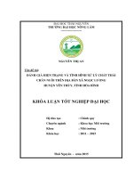 Đánh giá hiện trạng và tình hình xử lý chất thải chăn nuôi trên địa bàn xã Ngọc Lương  huyện Yên Thủy  tỉnh Hòa Bình.