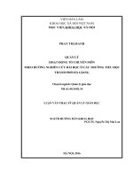 Quản lí hoạt động tổ chuyên môn theo hướng nghiên cứu bài học ở các trường tiểu học thành phố hà giang 