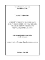 Giải pháp marketing nhằm đẩy mạnh dịch vụ cho vay tiêu dùng cá nhân của công ty TNHH tài chính PPF việt nam tại tỉnh đăk nông  