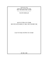 Quản lý công tác xã hội đối với người nghèo từ thực tiễn tỉnh bến tre 