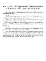 BÀI TẬP 4, 5 VỀ SỰ PHÁT TRIỂN CỦA SINH GIỚI QUA CÁC ĐẠI ĐỊA CHẤT TRANG 143 SGK SINH 12