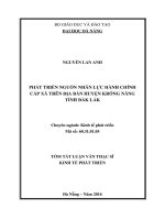 Phát triển nguồn nhân lực hành chính cấp xã trên địa bàn huyện krông năng, tỉnh đăk lăk  