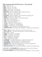 HỌC TIẾNG TRUNG THEO CHỦ ĐỀ