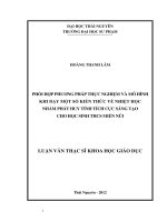 Phối hợp phương pháp thực nghiệm và mô hình khi dạy học một số kiến thức về nhiệt học nhằm phát huy tính tích cực sáng tạo cho học sinh thcs miền núi 